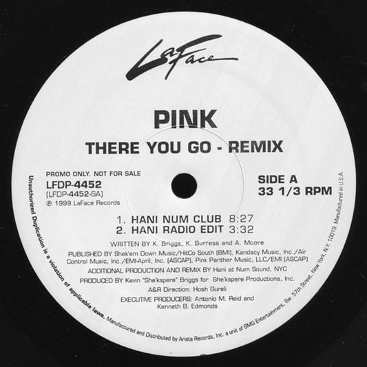 P!NK : There You Go (12", Promo)
