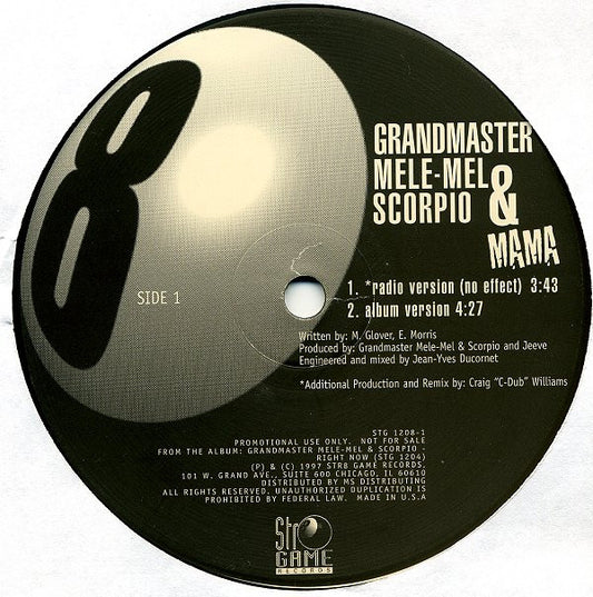 Grandmaster Mele-Mel* & Scorpio (3) : Mama (12", Promo)