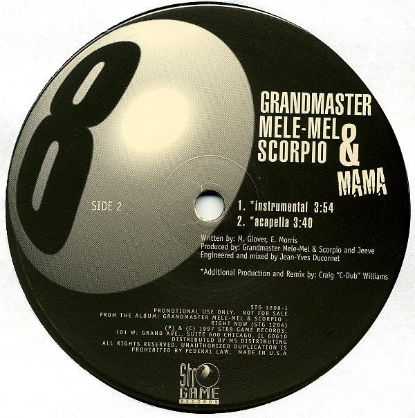 Grandmaster Mele-Mel* & Scorpio (3) : Mama (12", Promo)