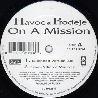 Havoc & Prodeje : On A Mission (12")