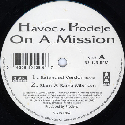 Havoc & Prodeje : On A Mission (12")
