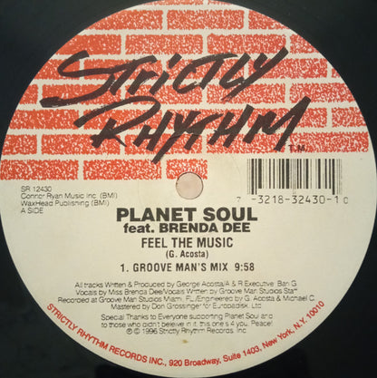 Planet Soul Featuring Brenda Dee : Feel The Music (12", Single)