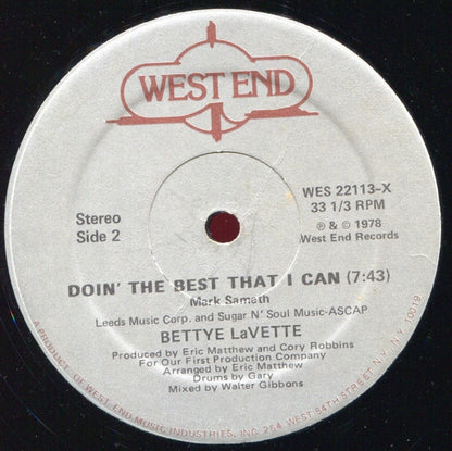Bettye LaVette : Doin' The Best That I Can (12", Single)