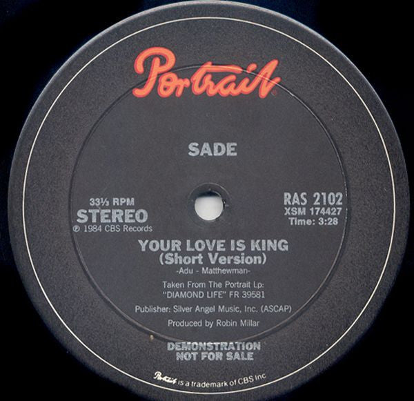 Sade : Your Love Is King (12", Single, Promo)