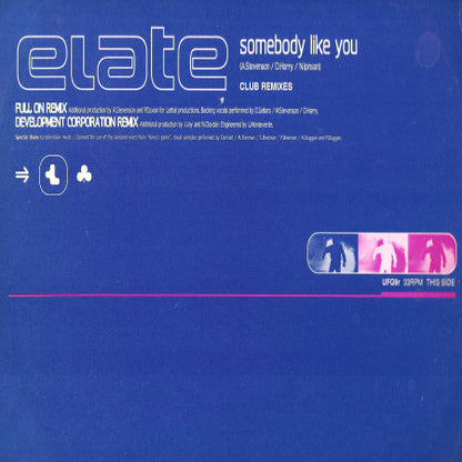 Elate : Somebody Like You (Club Remixes) (12")