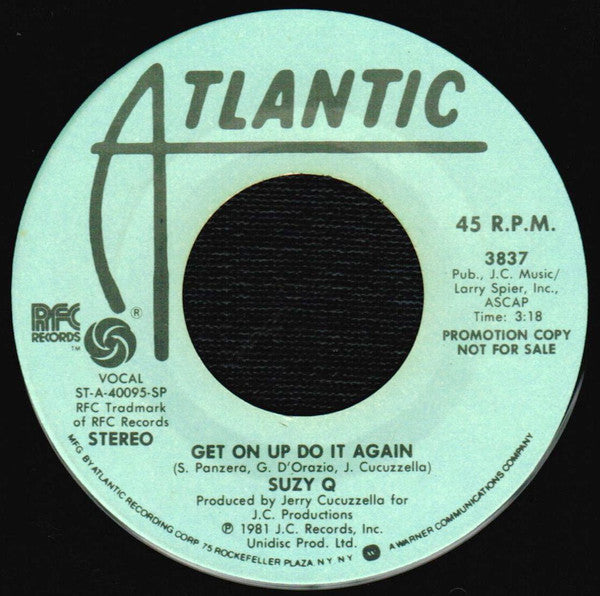 Suzy Q : Get On Up Do It Again (7", Single, Mono, Promo)