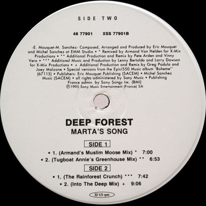 Deep Forest : Marta's Song (12")