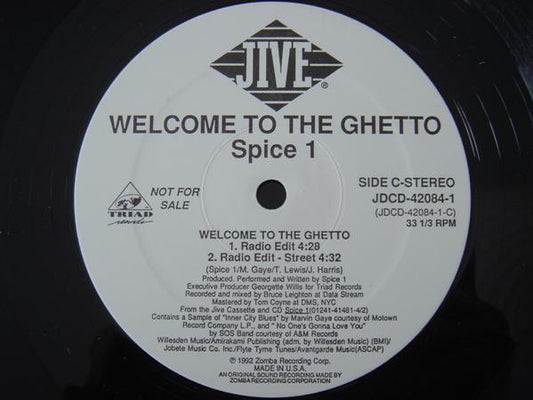 Spice 1 : Welcome To The Ghetto (12", Promo)