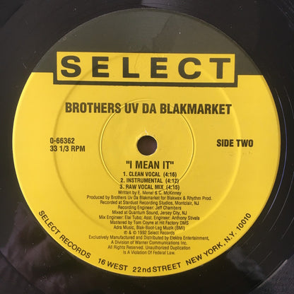 Brothers Uv Da Blakmarket : Not U Again (12", Maxi)