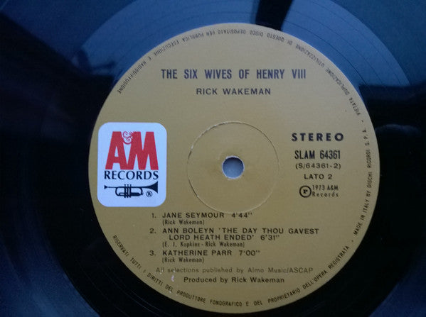 Rick Wakeman : The Six Wives Of Henry VIII (LP, Album, Gat)