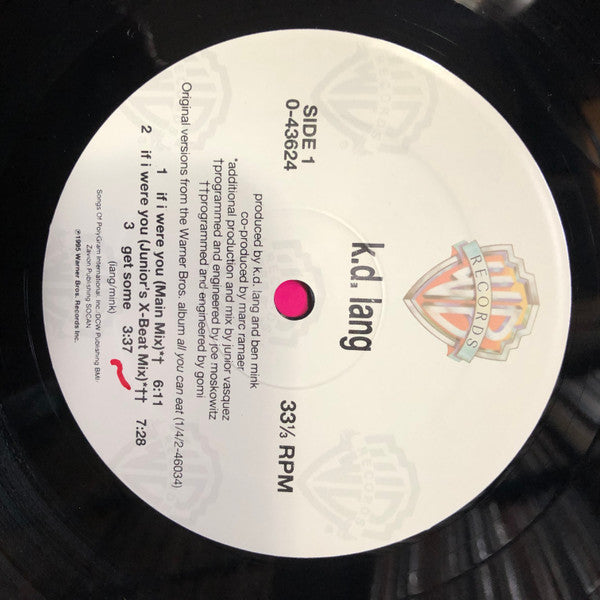 k.d. lang : If I Were You (12")