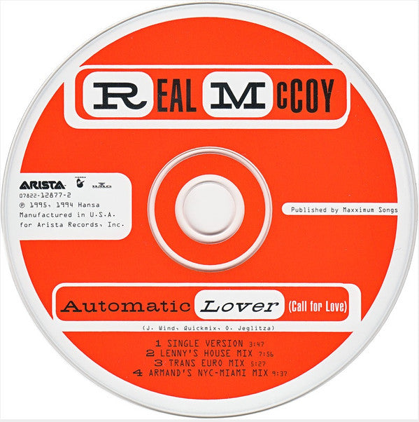 Real McCoy : Automatic Lover (Call For Love) (CD, Single)
