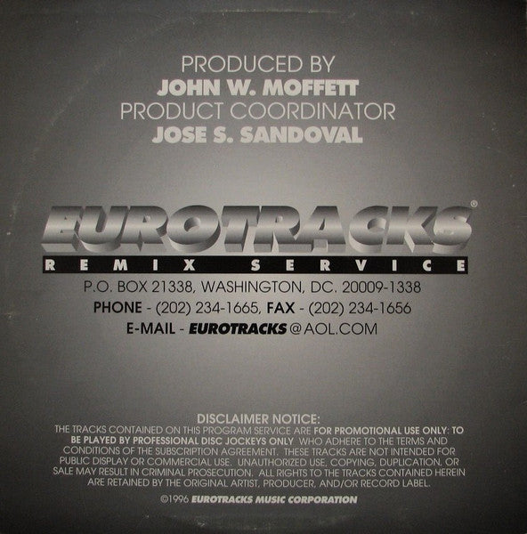 Various : Eurotracks Issue Nine (9) (3x12", Comp, Promo)
