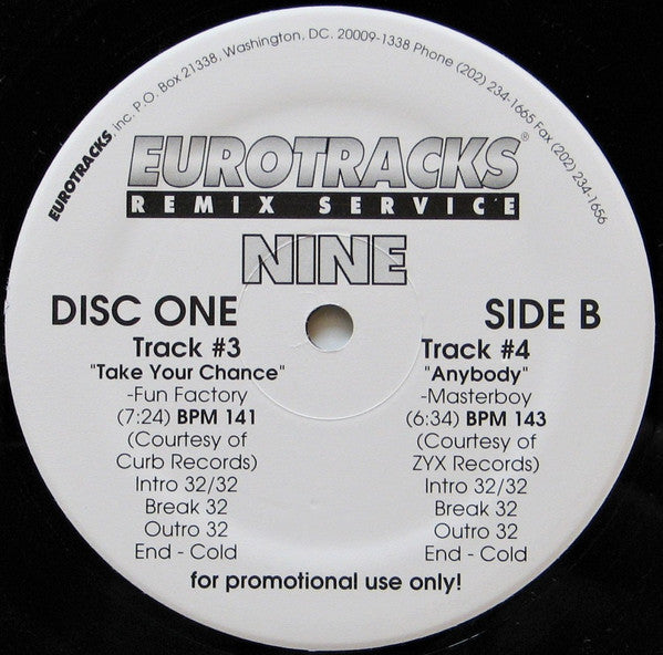 Various : Eurotracks Issue Nine (9) (3x12", Comp, Promo)