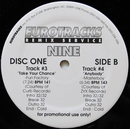 Various : Eurotracks Issue Nine (9) (3x12", Comp, Promo)