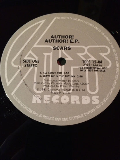 Scars (2) : Author! Author! E.P. (12", EP, Promo)