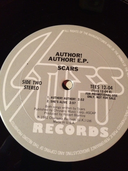 Scars (2) : Author! Author! E.P. (12", EP, Promo)