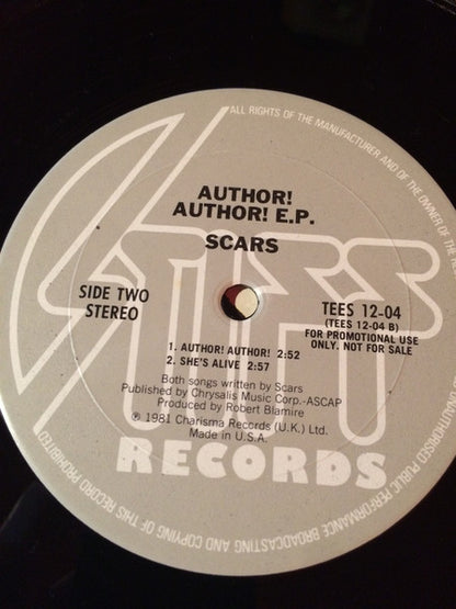 Scars (2) : Author! Author! E.P. (12", EP, Promo)