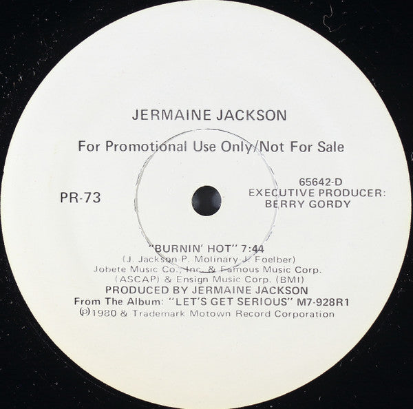 Jermaine Jackson : Burnin' Hot (12", Promo)
