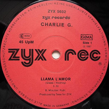 Charlie G.* : Llama L'amor (12")