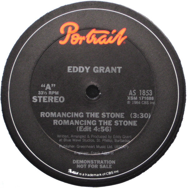 Eddy Grant : Romancing The Stone (12", Single, Promo)
