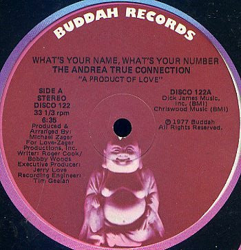 Andrea True Connection : What's Your Name, What's Your Number / Fill Me Up (Heart To Heart) (12")