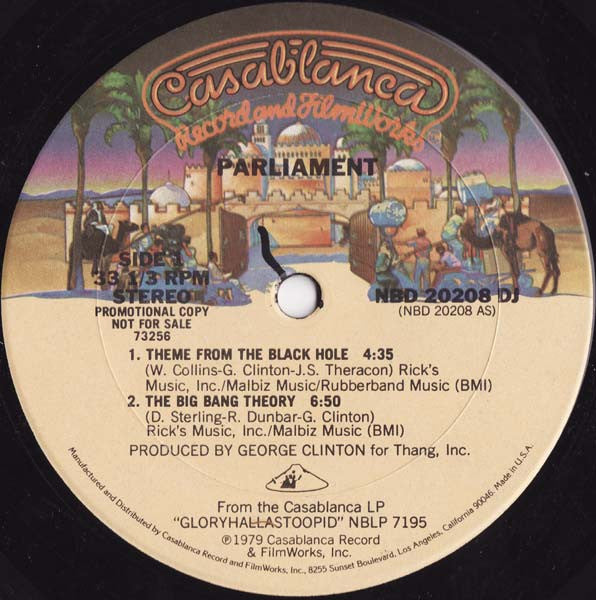 Parliament : Theme From The Black Hole / The Big Bang Theory (12", S/Sided, Promo)