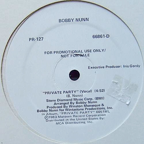 Bobby Nunn : Private Party (12", Promo)