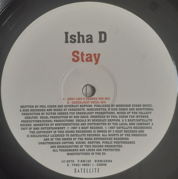 Isha-D : Stay (12")