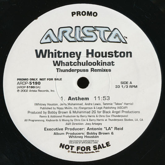 Whitney Houston : Whatchulookinat (Thunderpuss Remixes) (2x12", Promo)