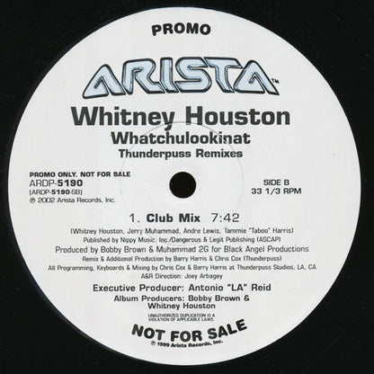 Whitney Houston : Whatchulookinat (Thunderpuss Remixes) (2x12", Promo)