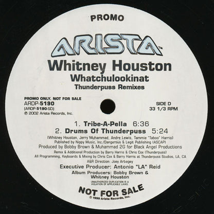 Whitney Houston : Whatchulookinat (Thunderpuss Remixes) (2x12", Promo)