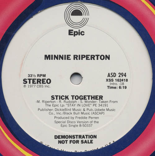 Minnie Riperton : Stick Together (12", Promo)