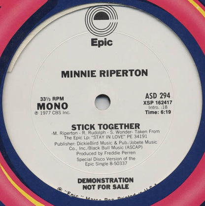 Minnie Riperton : Stick Together (12", Promo)