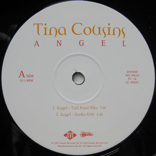 Tina Cousins : Angel (12", Single)