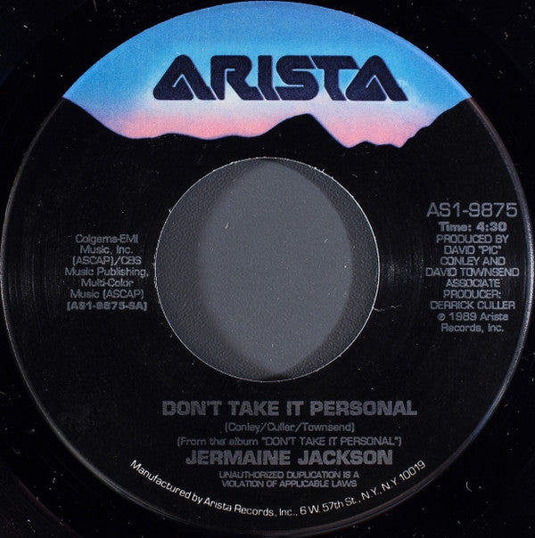 Jermaine Jackson : Don't Take It Personal (7", Single)