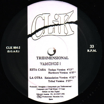 Tridimensional : Vámonos! (12")