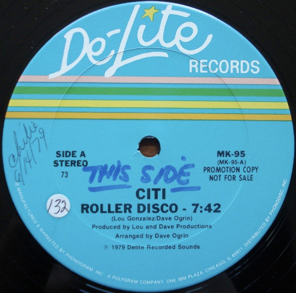 Citi : Roller Disco (12", Promo, S/Edition)