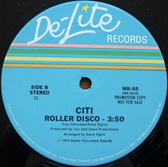 Citi : Roller Disco (12", Promo, S/Edition)