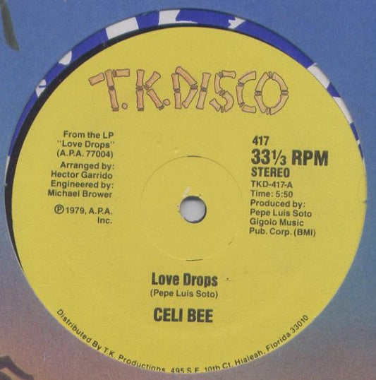 Celi Bee : Love Drops / Can't Let You Go (12")