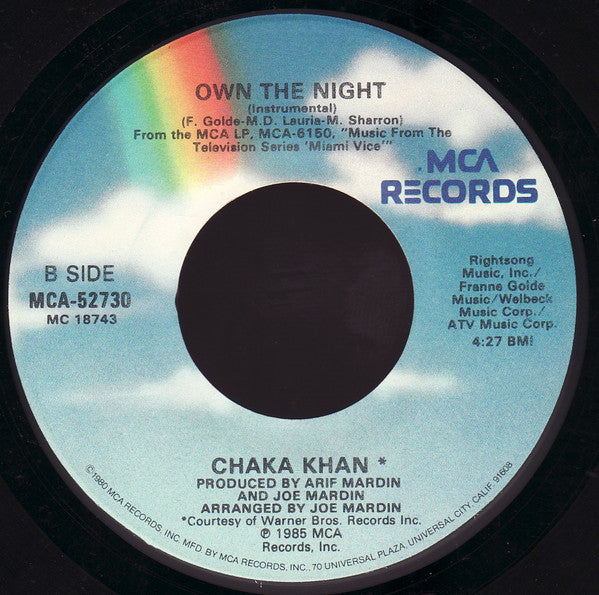 Chaka Khan : Own The Night (7", Single)