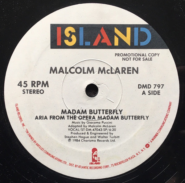 Malcolm McLaren : Madam Butterfly (12", Promo, SP)