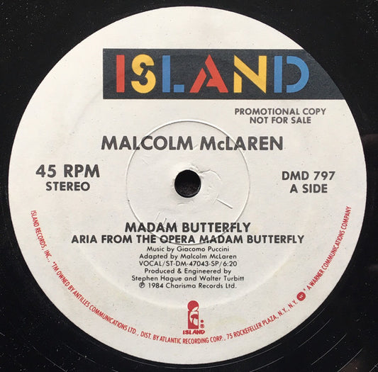 Malcolm McLaren : Madam Butterfly (12", Promo, SP)