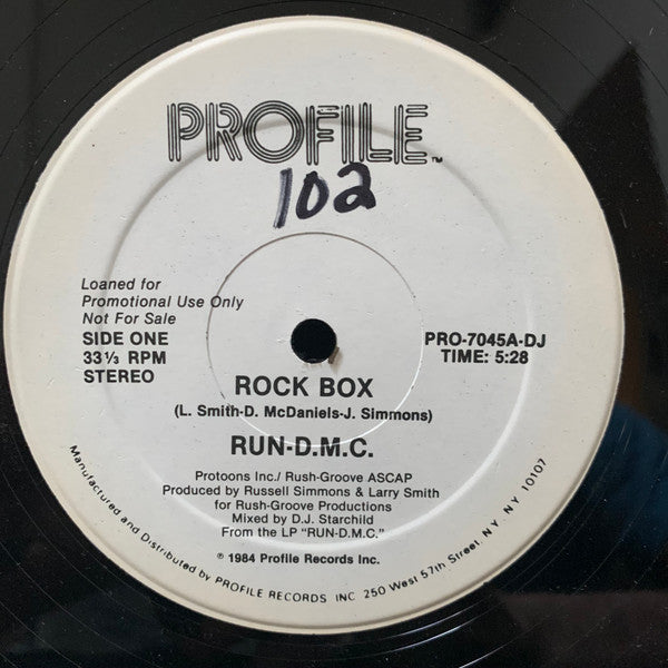 Run-D.M.C.* : Rock Box (12", Promo)
