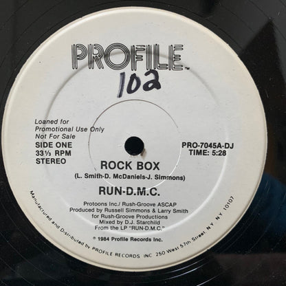 Run-D.M.C.* : Rock Box (12", Promo)