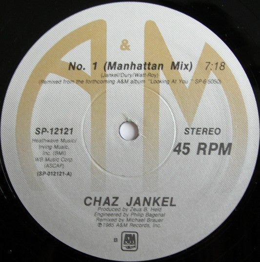 Chaz Jankel* : No. 1 (12", Single)