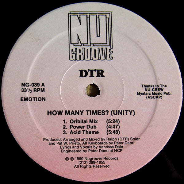 DTR : How Many Times? (Unity) (12")