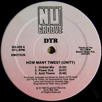 DTR : How Many Times? (Unity) (12")