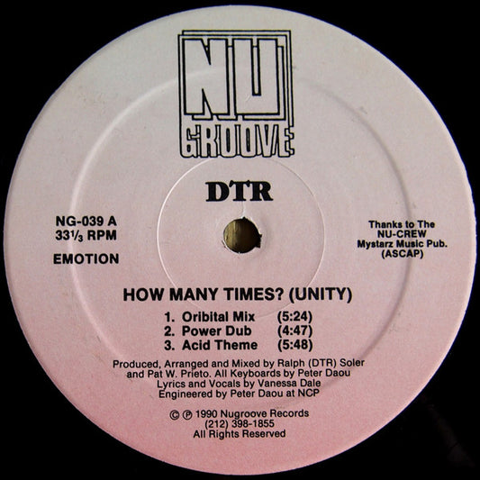 DTR : How Many Times? (Unity) (12")