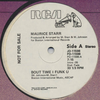 Maurice Starr : Bout Time I Funk U (12", Promo)